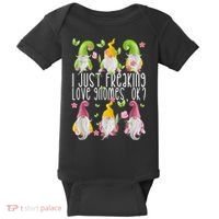 Funny Garden Gnome I Just Freaking Love Gnomes Baby Bodysuit thumb 0