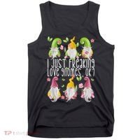 Funny Garden Gnome I Just Freaking Love Gnomes Tank Top thumb 0