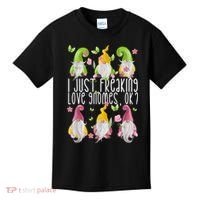 Funny Garden Gnome I Just Freaking Love Gnomes Kids T-Shirt thumb 0