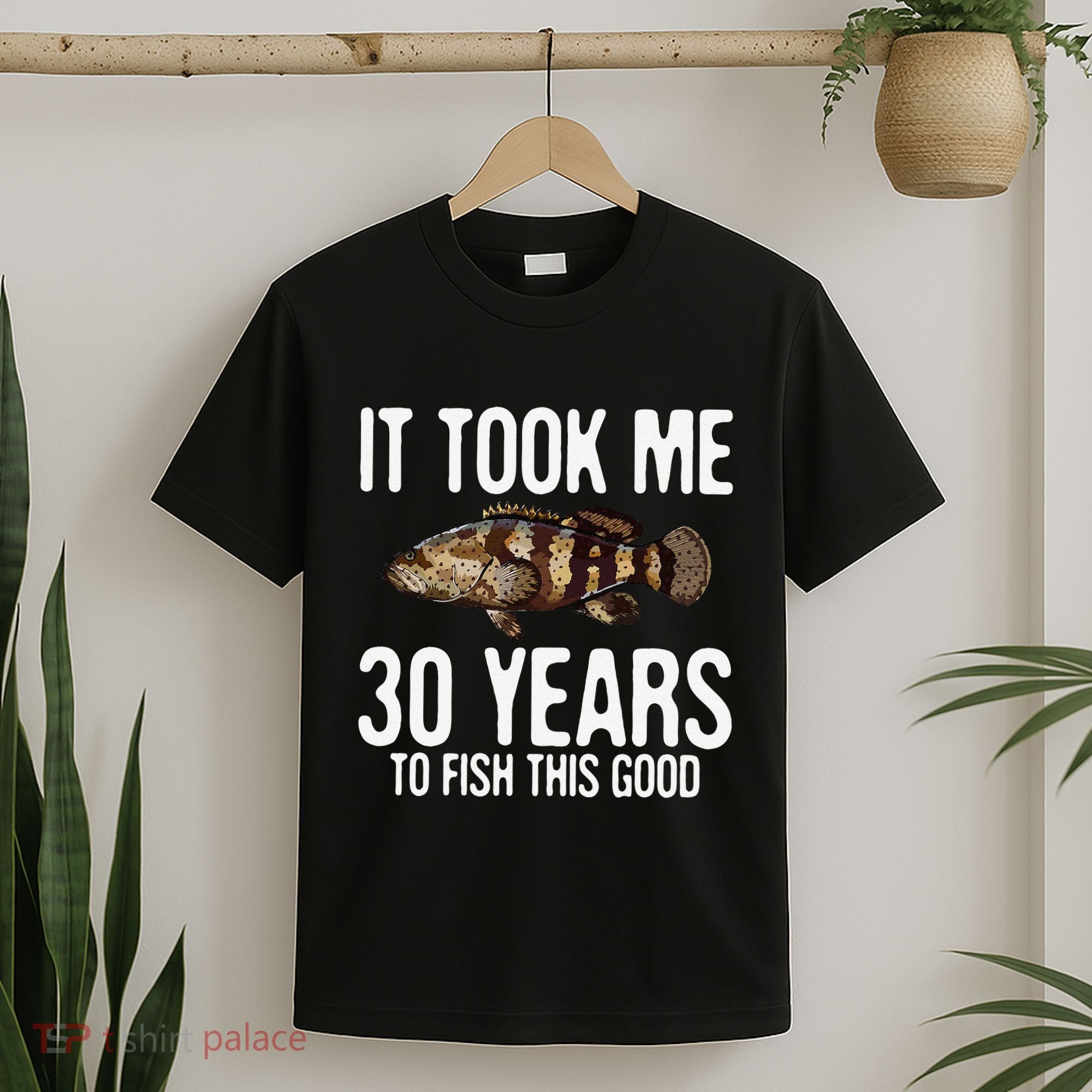 Funny Goliath Grouper Fishing 30th Birthday 30 Years To Fish T-Shirt