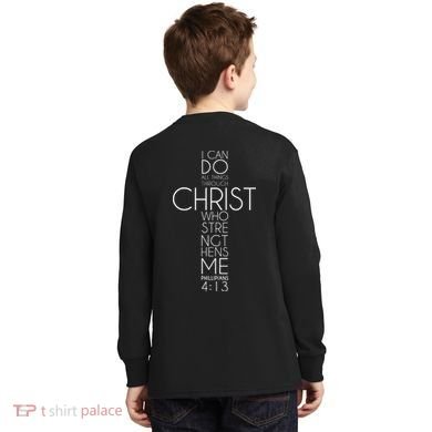 For Greater Glory Kids Long Sleeve Shirt back