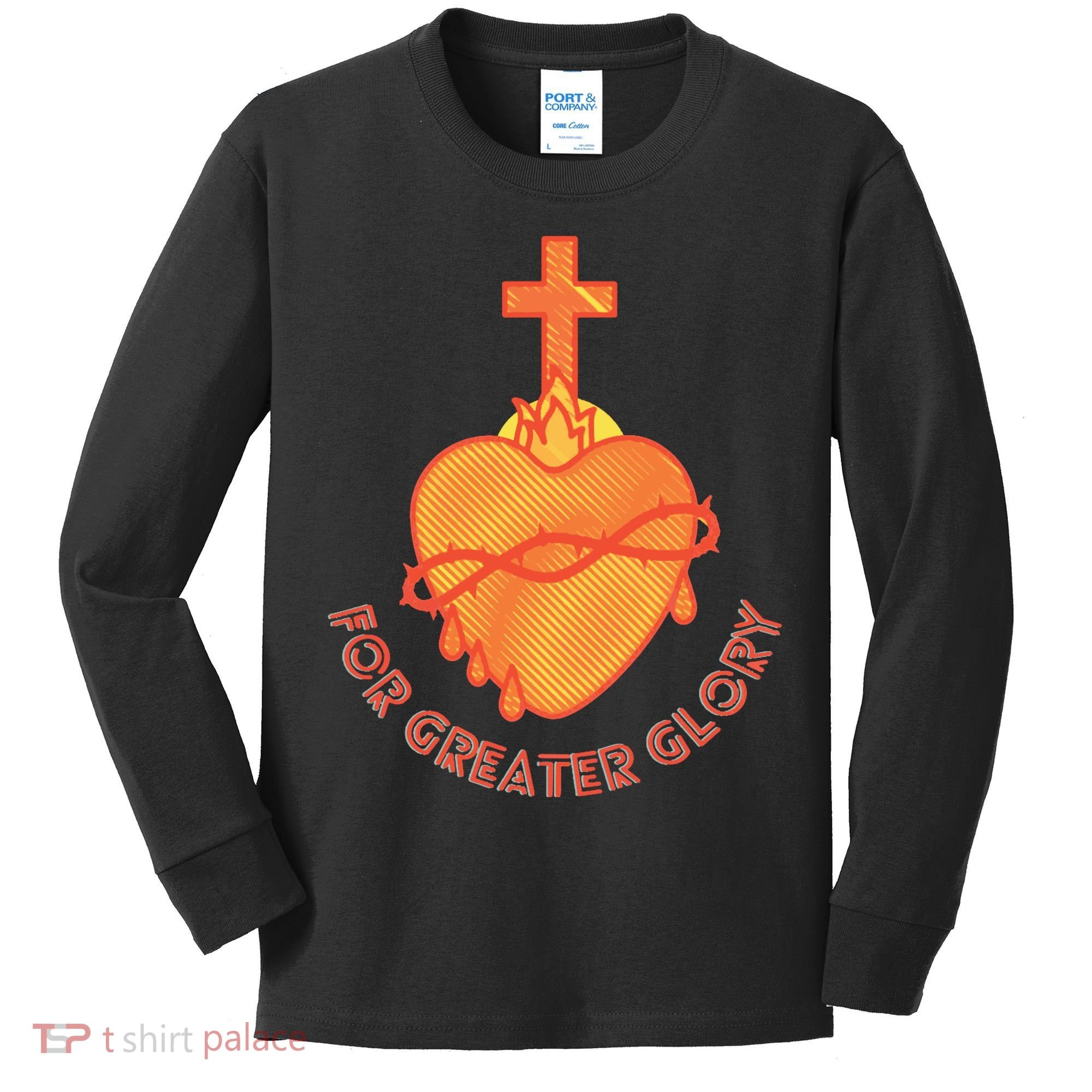 For Greater Glory Kids Long Sleeve Shirt