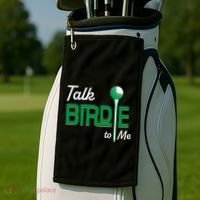 Funny Golf Gift Talk Birdie To Me Gift Golf Towel thumb 2