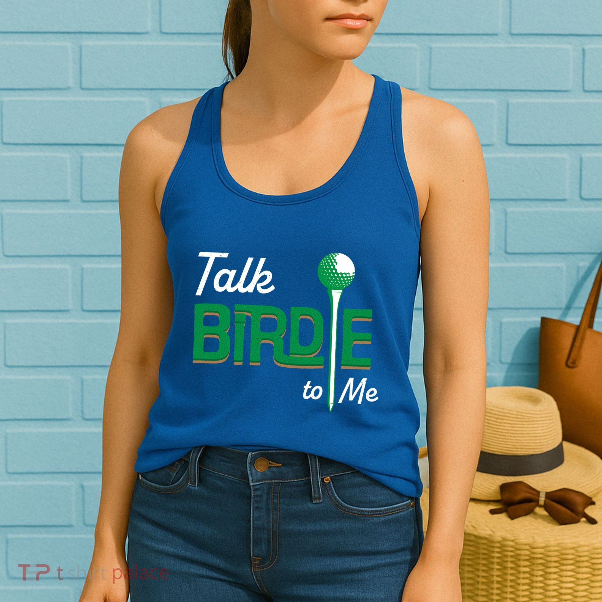 Funny Golf Gift Talk Birdie To Me Gift Women's Tank Top