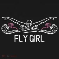 Fly Girl Gift Butterfly Swimming Funny Swim Team Gift Women's Hoodie thumb 2