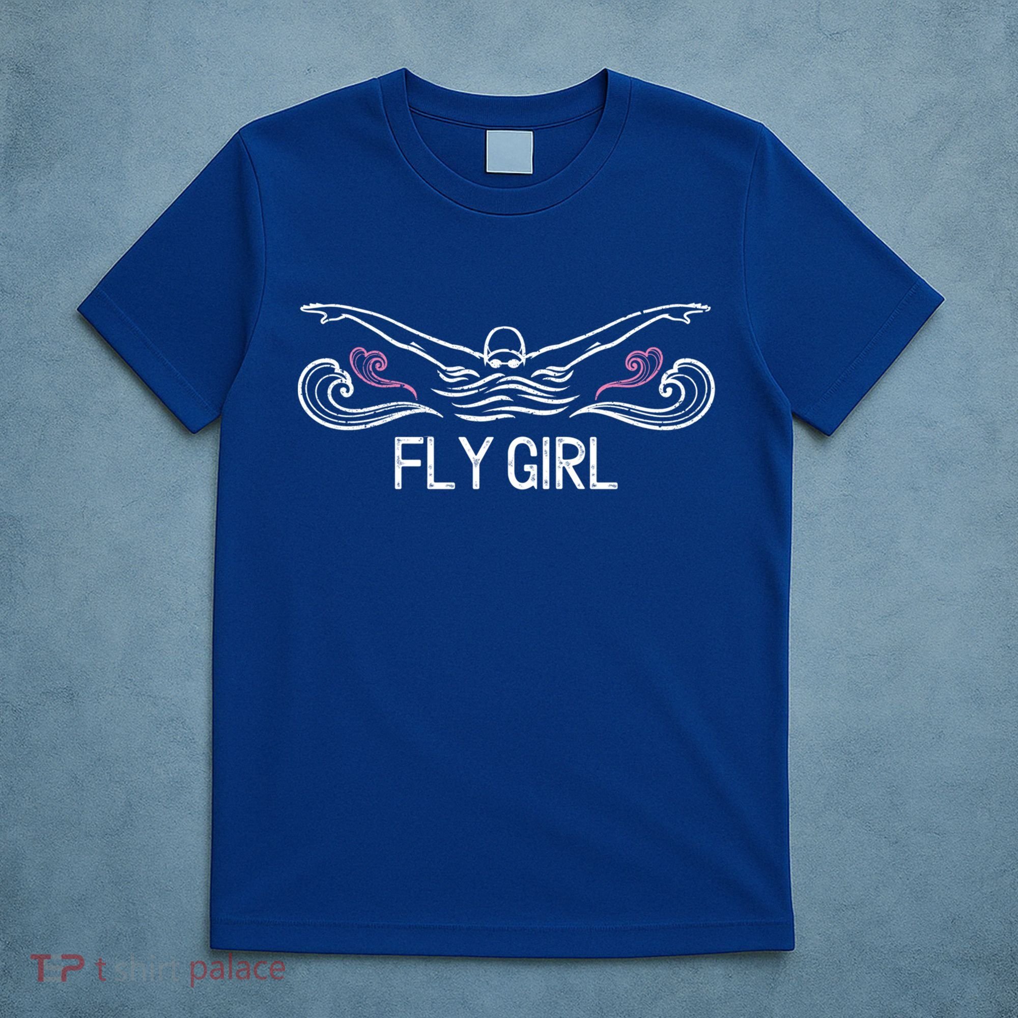 Fly Girl Gift Butterfly Swimming Funny Swim Team Gift T-Shirt