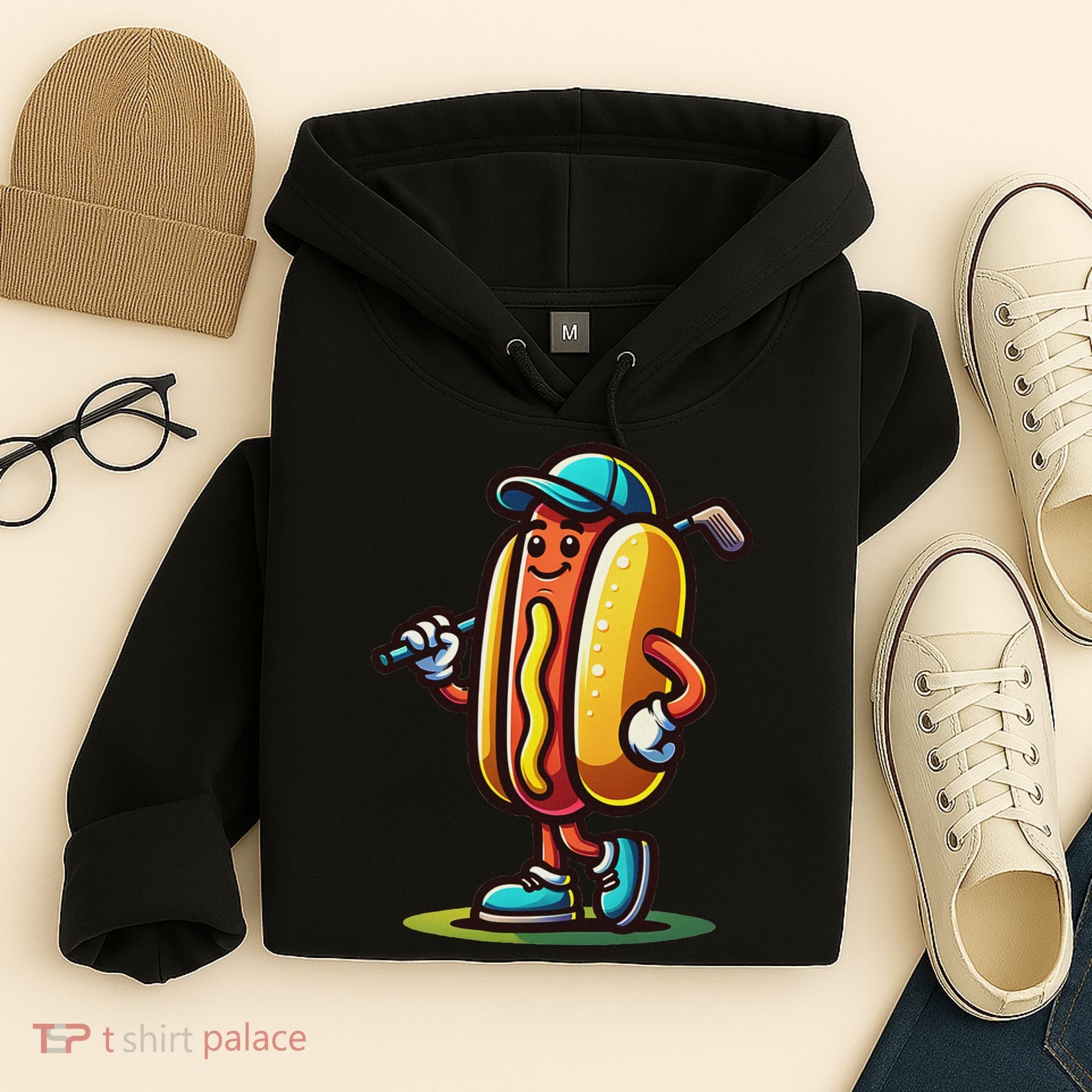 Funny Golf Hot Dog Hoodie