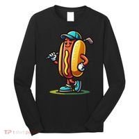 Funny Golf Hot Dog Long Sleeve Shirt thumb 0