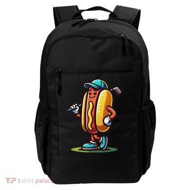 Funny Golf Hot Dog Backpack