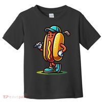 Funny Golf Hot Dog Toddler T-Shirt thumb 0