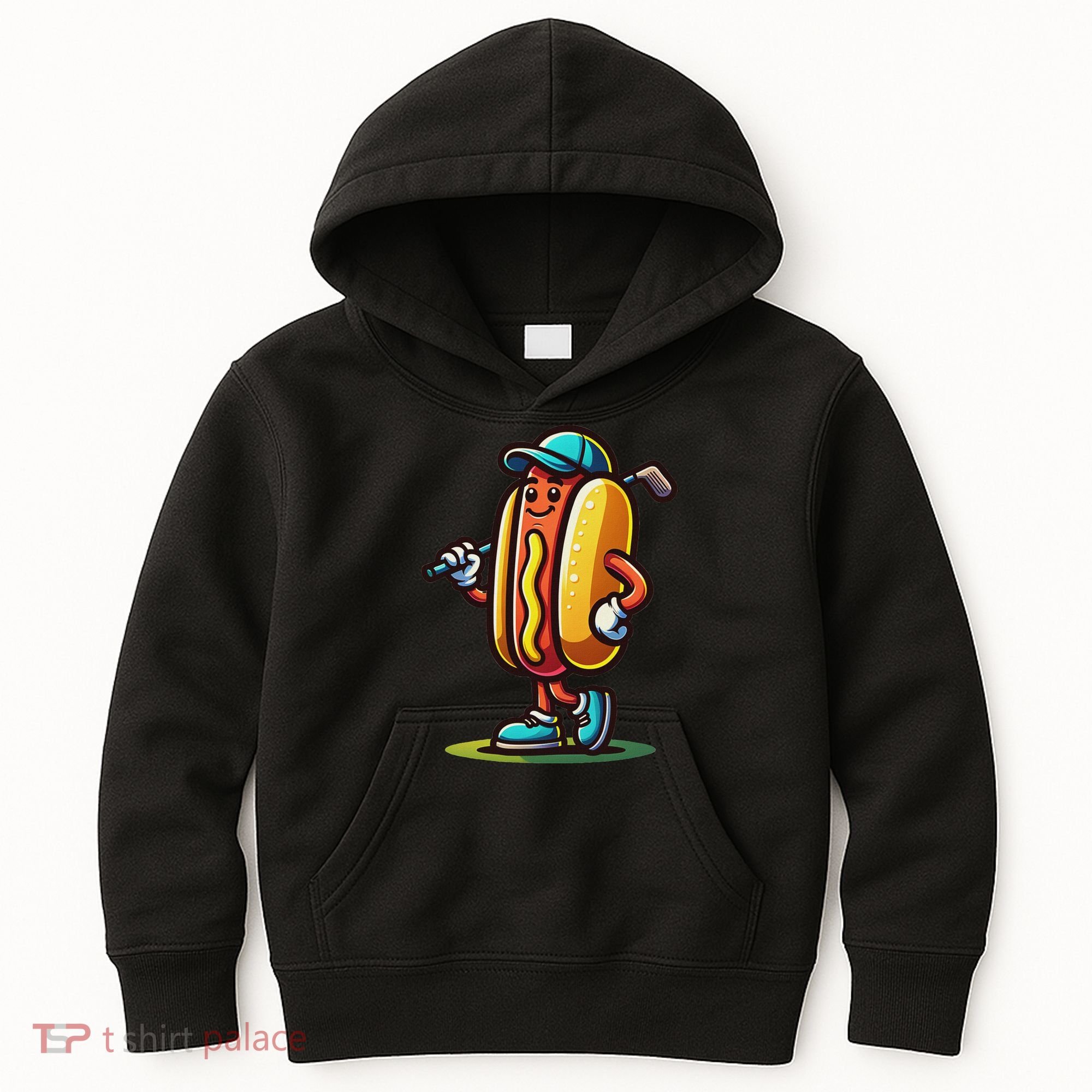 Funny Golf Hot Dog Kids Hoodie