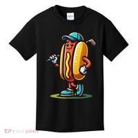 Funny Golf Hot Dog Kids T-Shirt thumb 0