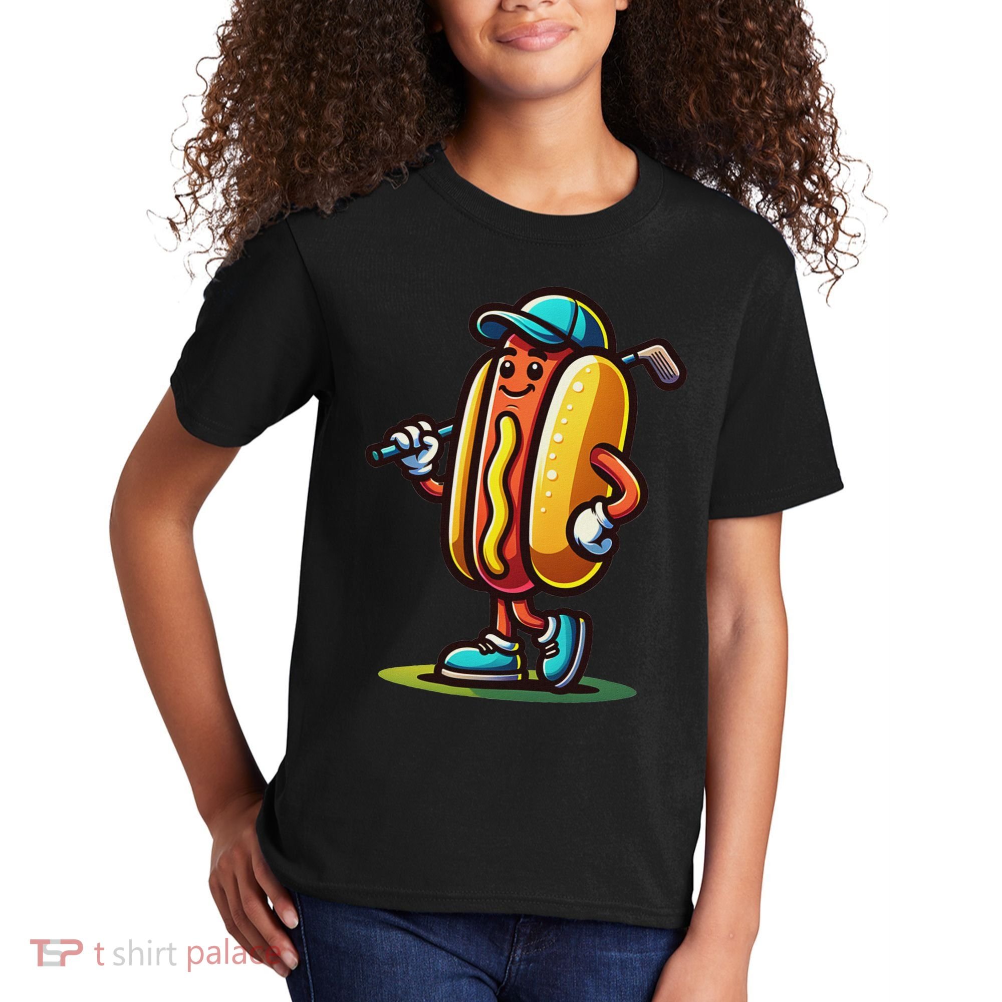 Funny Golf Hot Dog Kids T-Shirt