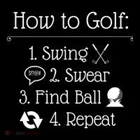 Funny Golfing How To Golf Funny Golf Sayings Gift Coffee Mug thumb 5