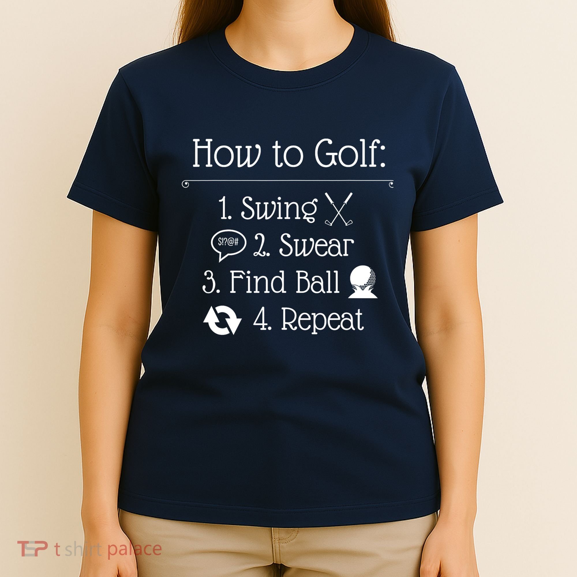 Funny Golfing How To Golf Funny Golf Sayings Gift T-Shirt