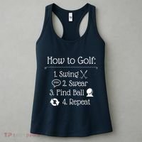 Funny Golfing How To Golf Funny Golf Sayings Gift Women's Tank Top thumb 3