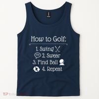 Funny Golfing How To Golf Funny Golf Sayings Gift Tank Top thumb 2