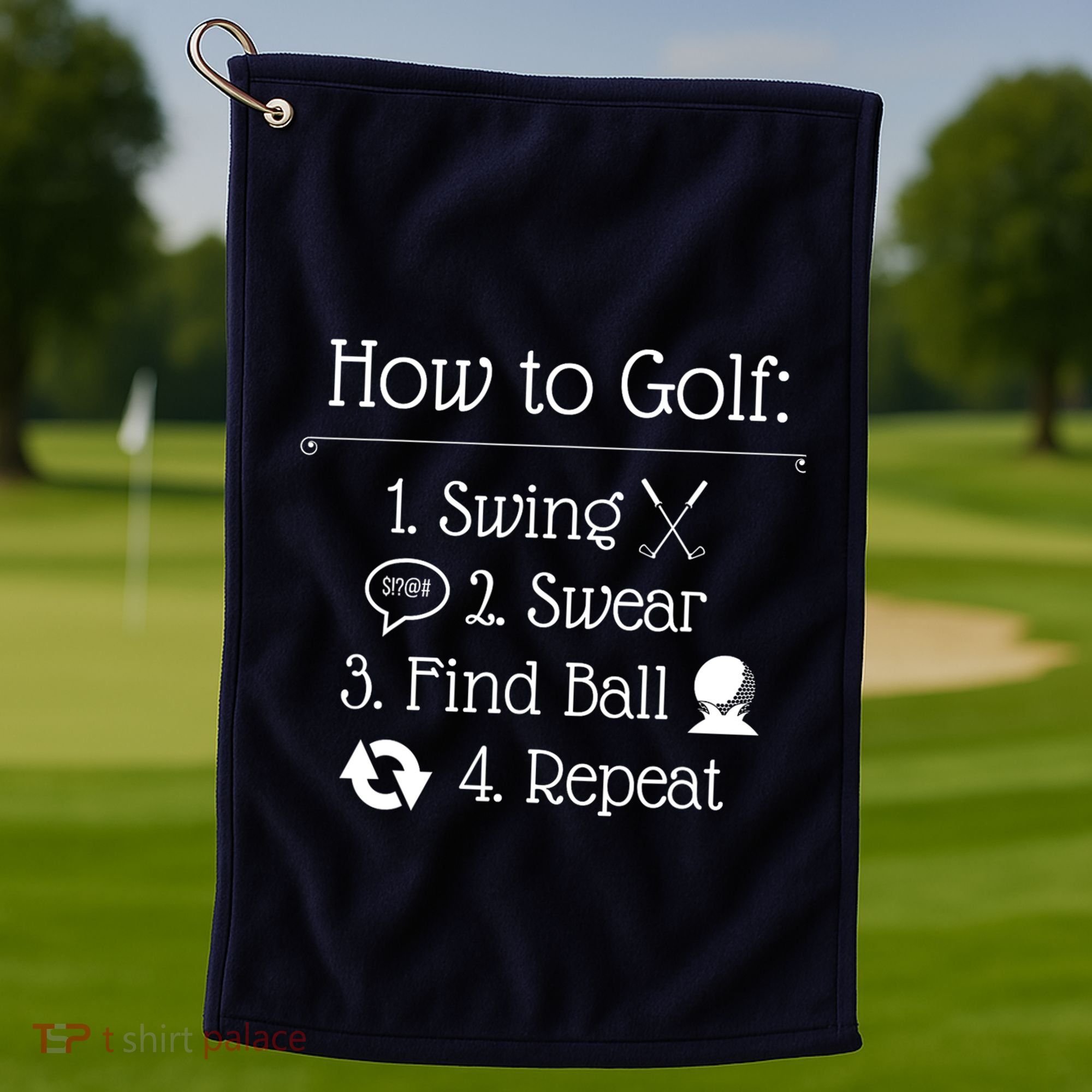 Funny Golfing How To Golf Funny Golf Sayings Gift Golf Towel