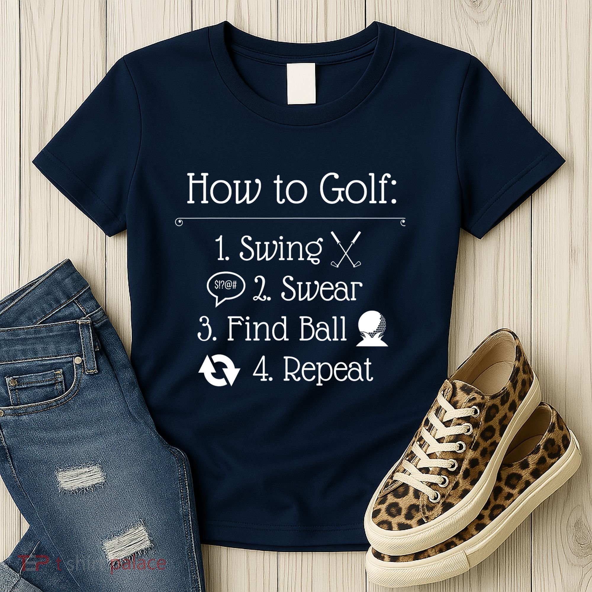 Funny Golfing How To Golf Funny Golf Sayings Gift Women's T-Shirt