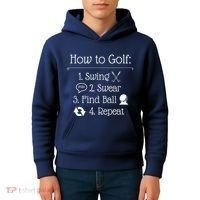 Funny Golfing How To Golf Funny Golf Sayings Gift Kids Hoodie thumb 4