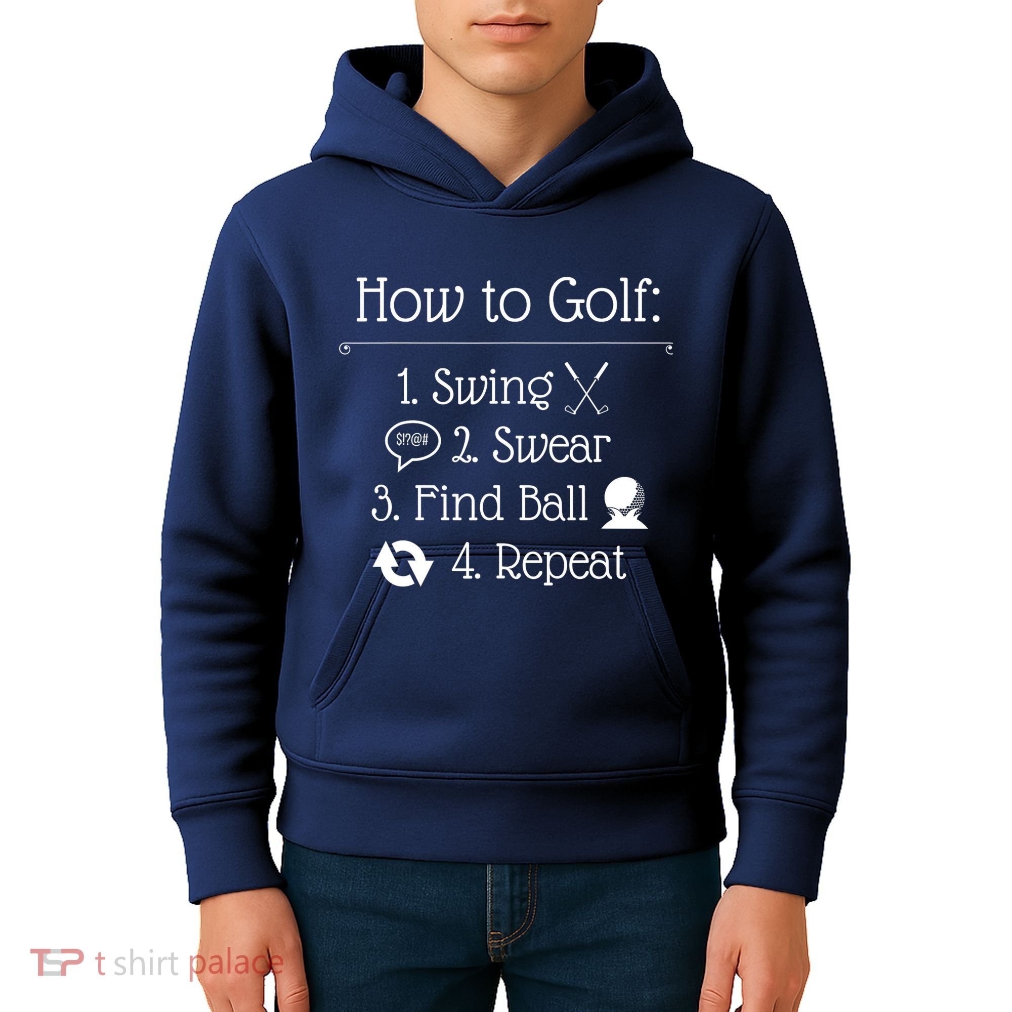 Funny Golfing How To Golf Funny Golf Sayings Gift Kids Hoodie