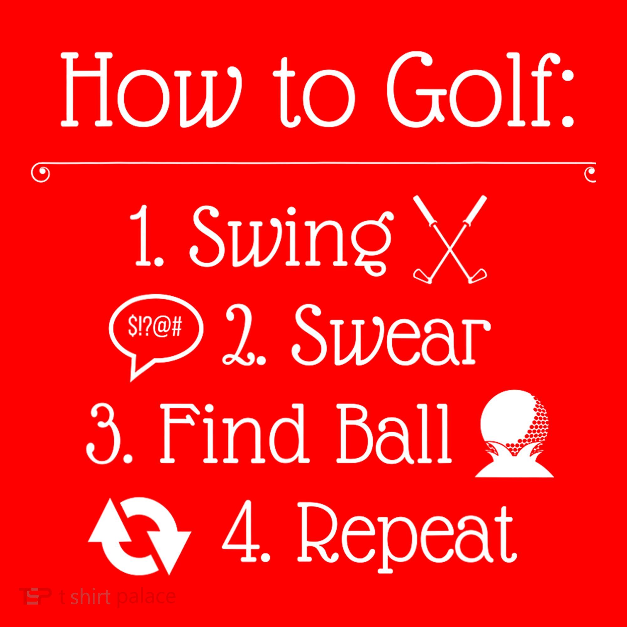 Funny Golfing How To Golf Funny Golf Sayings Gift Santa Hat