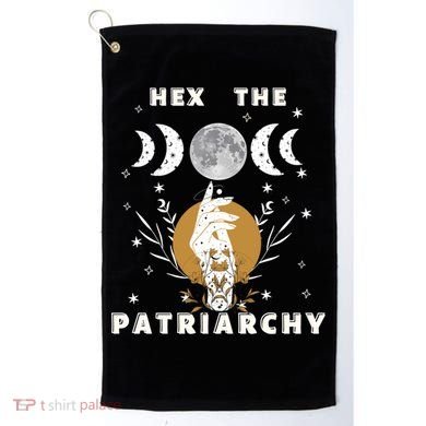 Feminism Gift Hex The Patriarchy Gift Feminist Witch Funny Gift Golf Towel