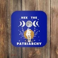 Feminism Gift Hex The Patriarchy Gift Feminist Witch Funny Gift Coaster thumb 0