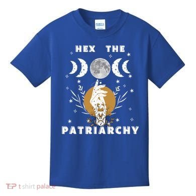 Feminism Gift Hex The Patriarchy Gift Feminist Witch Funny Gift Kids T-Shirt