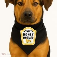 Funny Group Halloween Costume Sweet Honey Mustard Condiment USA-Made Doggie Bandana thumb 1