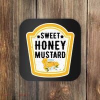 Funny Group Halloween Costume Sweet Honey Mustard Condiment Coaster thumb 0