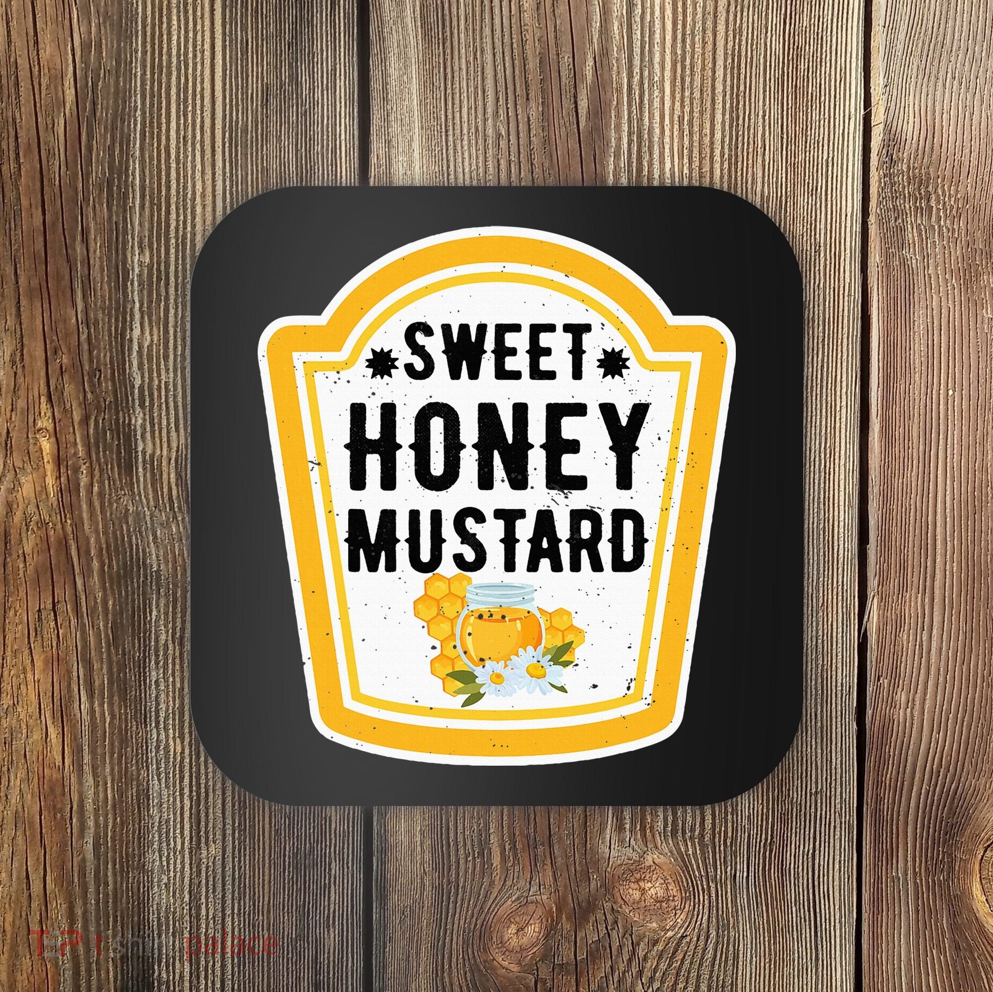Funny Group Halloween Costume Sweet Honey Mustard Condiment Coaster