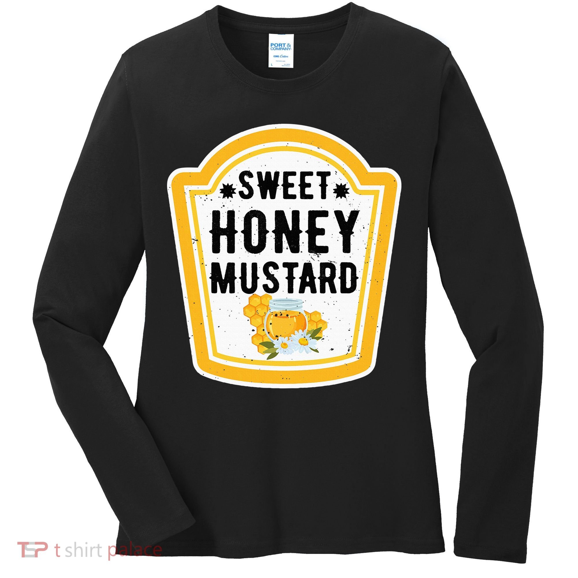 Funny Group Halloween Costume Sweet Honey Mustard Condiment Women's Long Sleeve Shirt