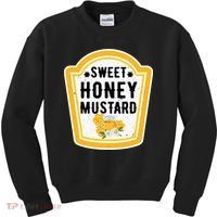 Funny Group Halloween Costume Sweet Honey Mustard Condiment Kids Sweatshirt thumb 0