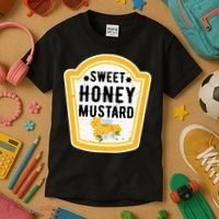 Funny Group Halloween Costume Sweet Honey Mustard Condiment Kids T-Shirt thumb 3