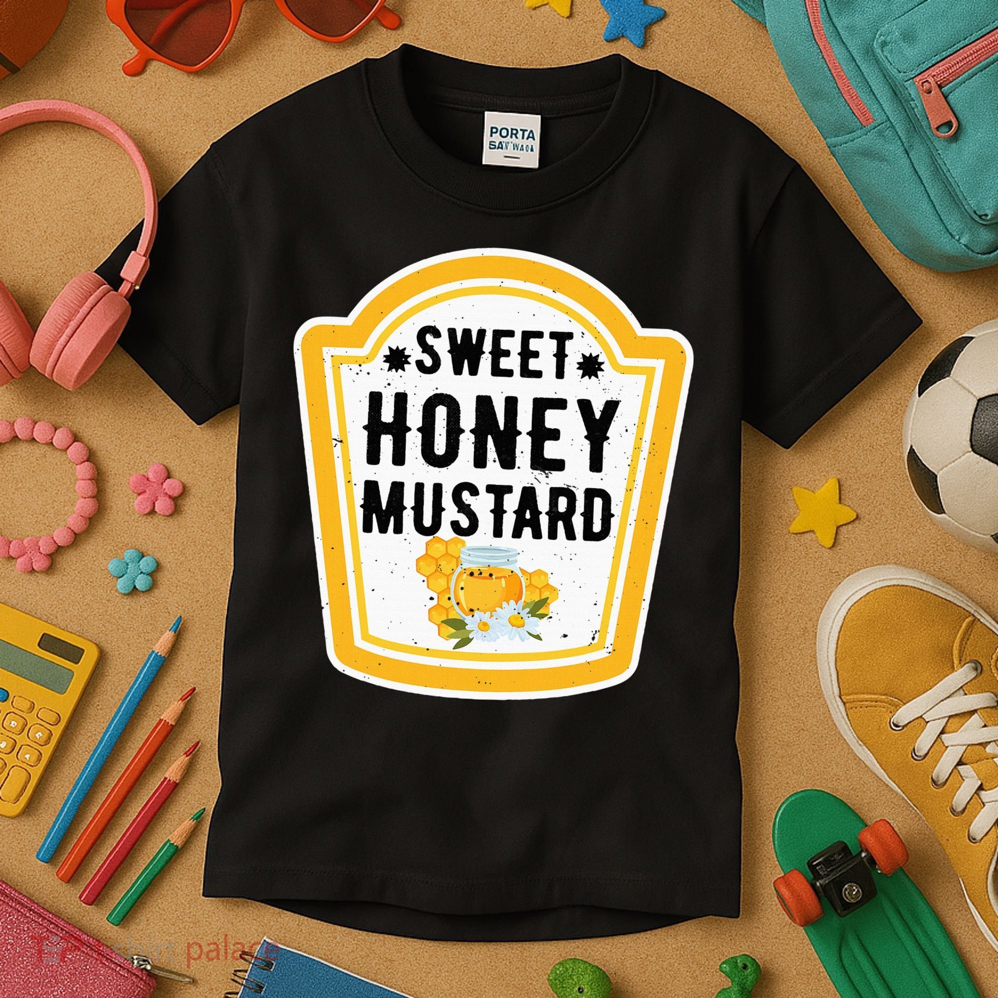 Funny Group Halloween Costume Sweet Honey Mustard Condiment Kids T-Shirt