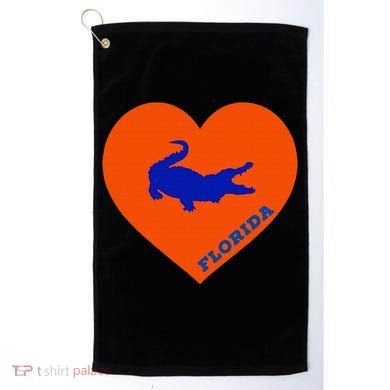 Florida Gator Heart Pillow Bag Golf Towel