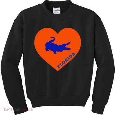 Florida Gator Heart Pillow Bag Kids Sweatshirt