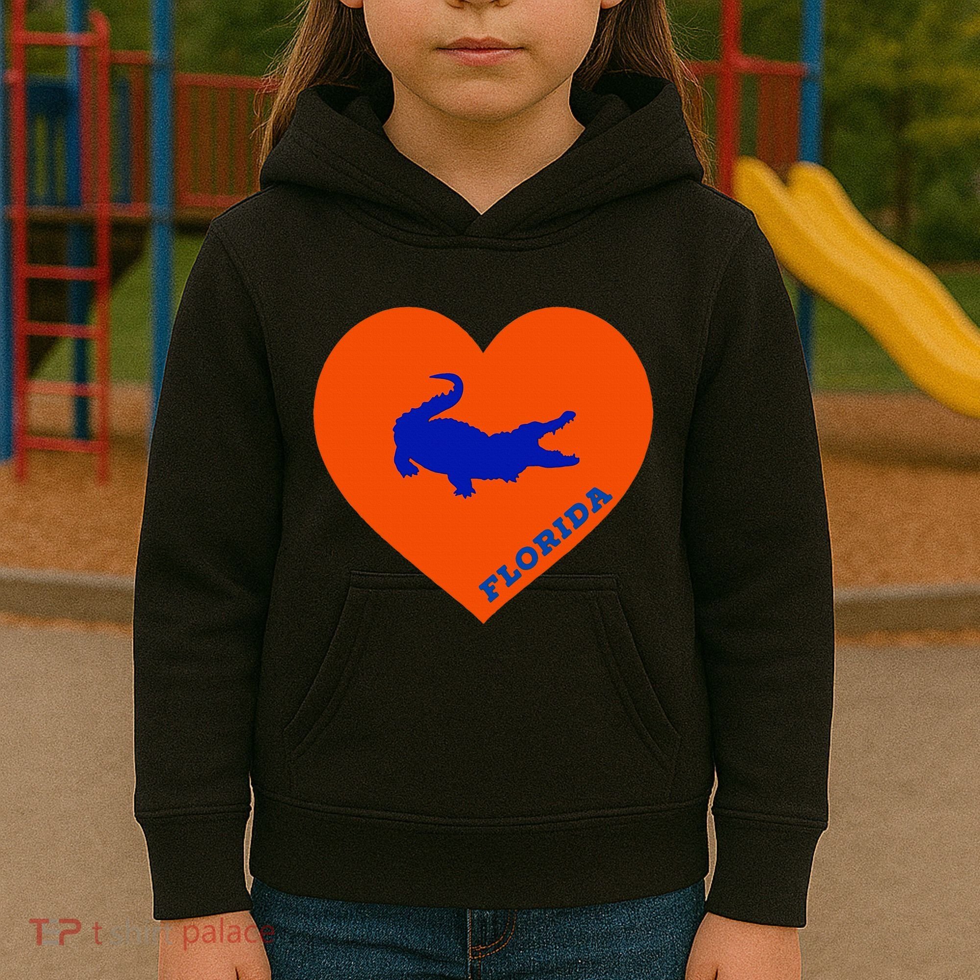 Florida Gator Heart Pillow Bag Kids Hoodie