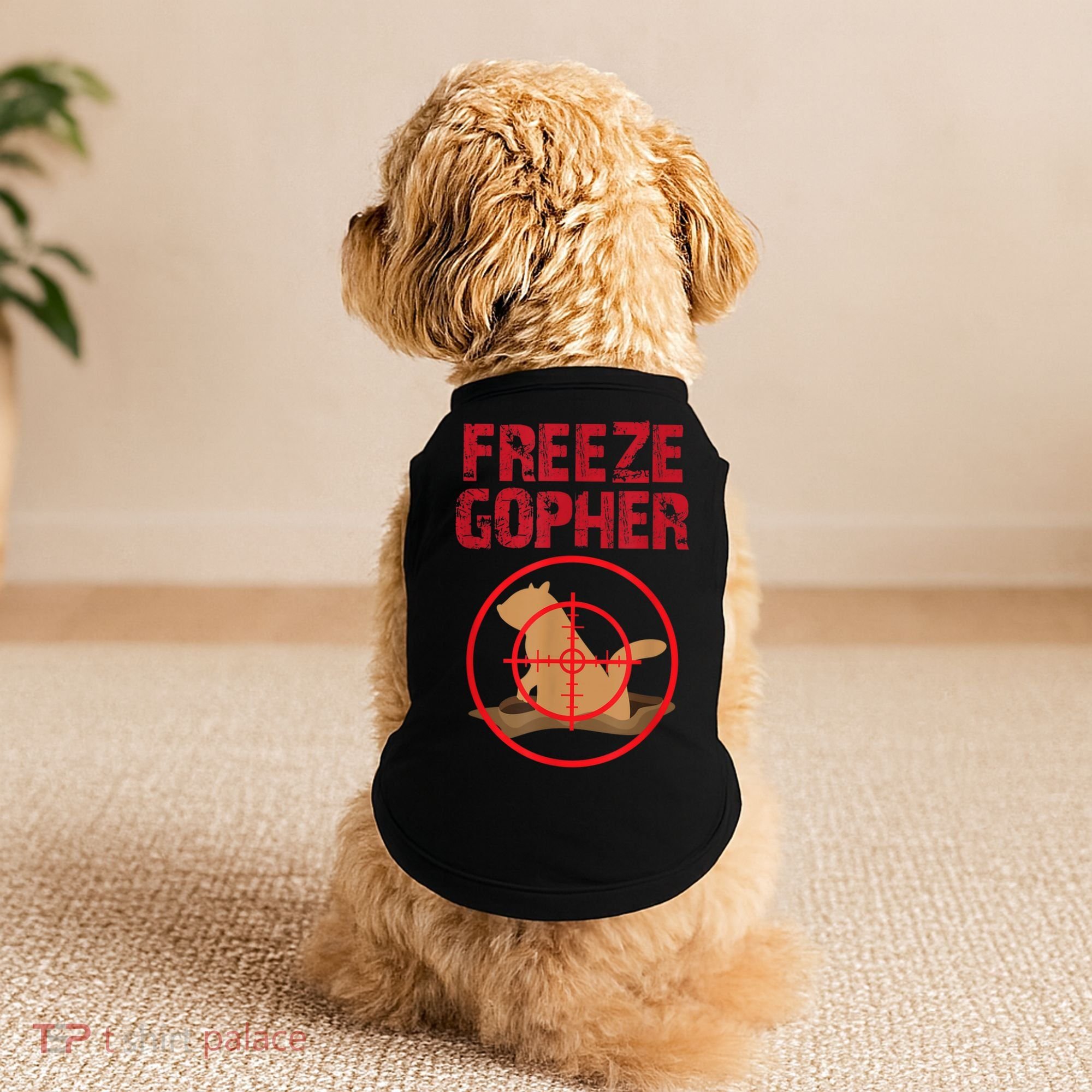 Freeze Gopher Hunting Funny Gopher Hunter Doggie Tank
