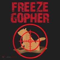 Freeze Gopher Hunting Funny Gopher Hunter Golf Towel thumb 3