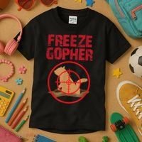 Freeze Gopher Hunting Funny Gopher Hunter Kids T-Shirt thumb 3