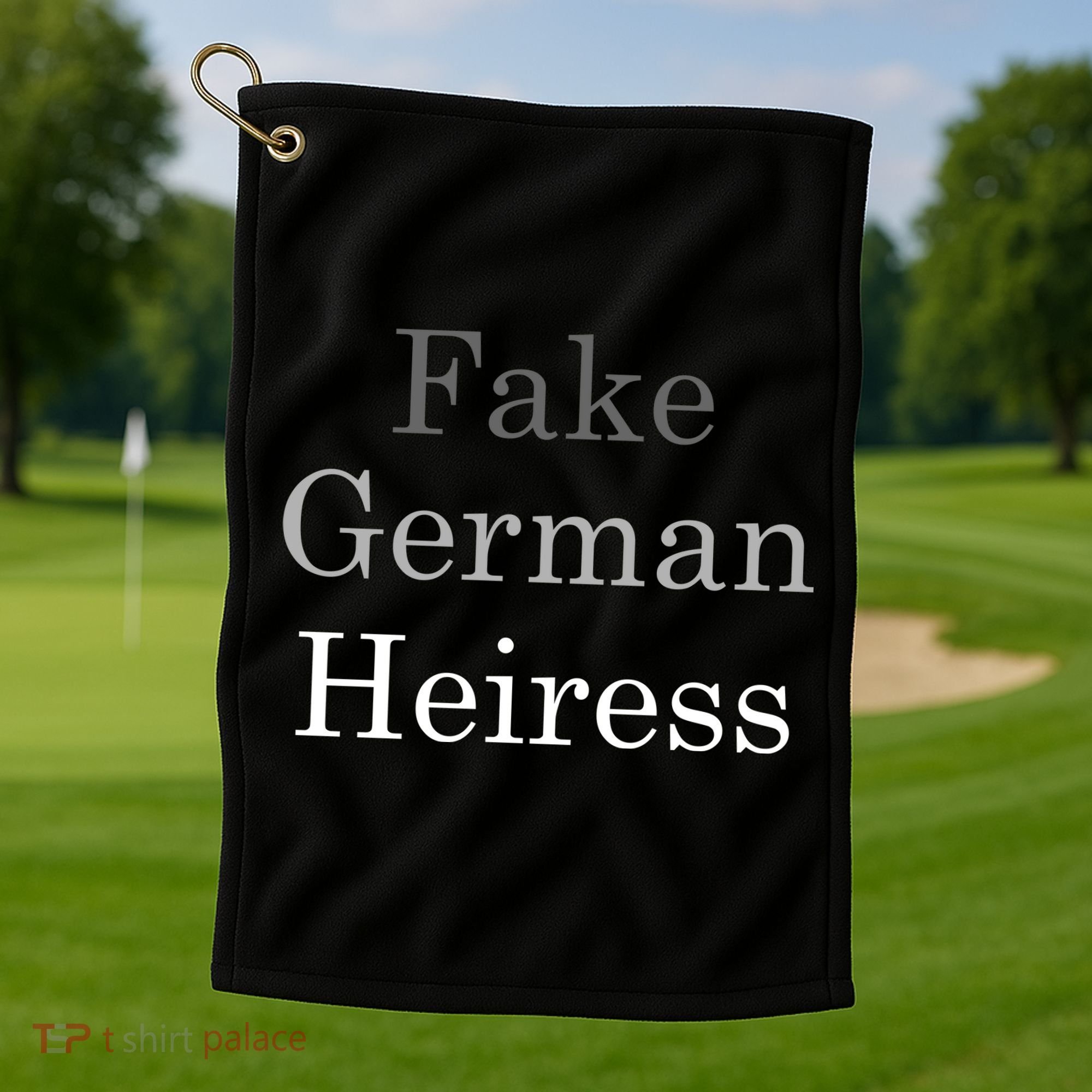 Fake German Heiress Funny Meme Golf Towel