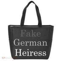 Fake German Heiress Funny Meme Tote Bag thumb 0