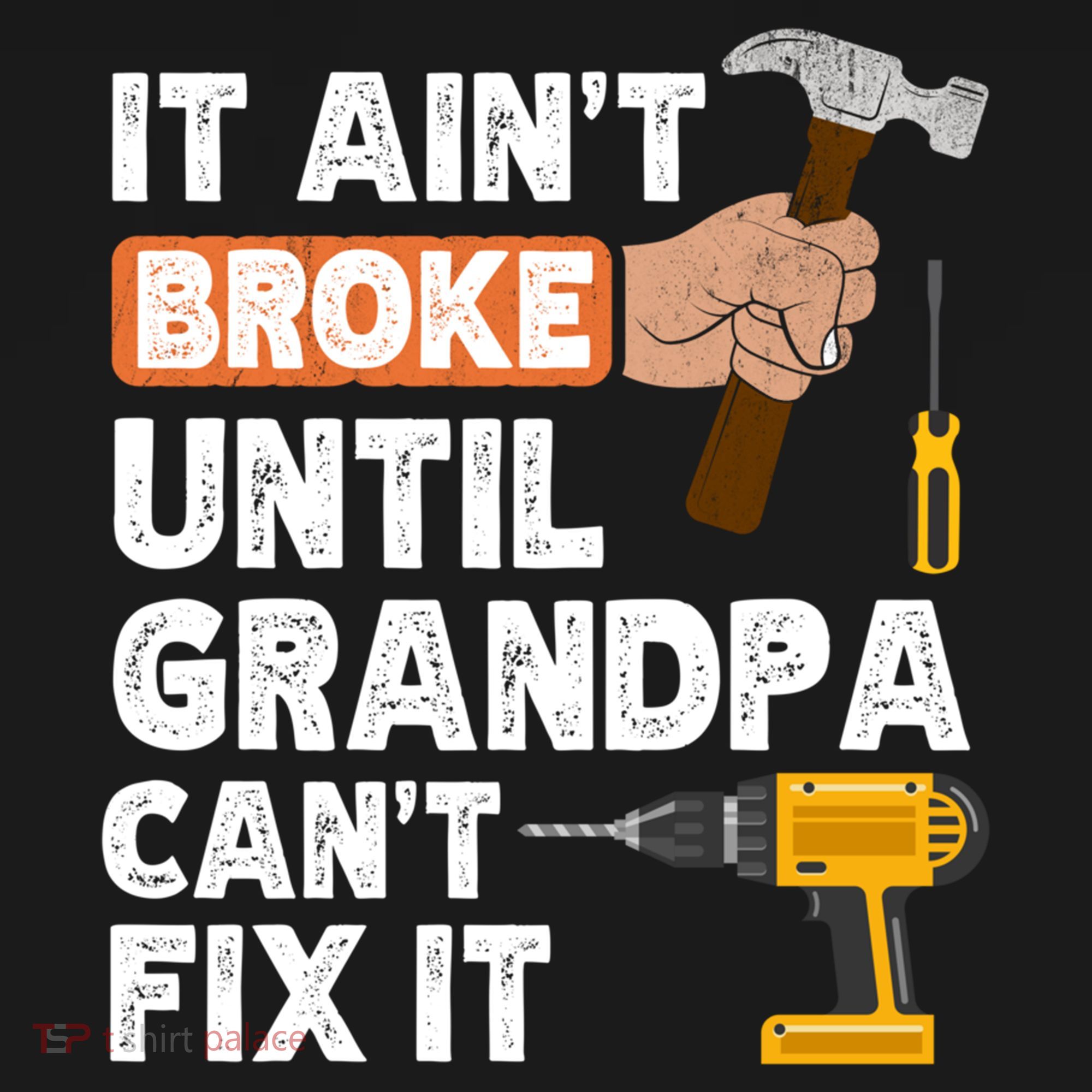 Funny Grandpa Handyman Hardware Store Tools Ain't Broke Great Gift Ornament