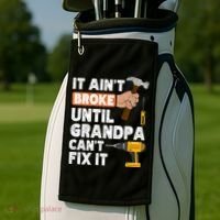 Funny Grandpa Handyman Hardware Store Tools Ain't Broke Great Gift Golf Towel thumb 2