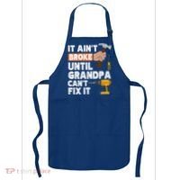 Funny Grandpa Handyman Hardware Store Tools Ain't Broke Great Gift Apron thumb 0