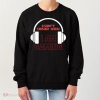 Funny Gamer Headset I Can't Hear You I'm Gaming Women's Sweatshirt thumb 0