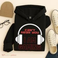 Funny Gamer Headset I Can't Hear You I'm Gaming Hoodie thumb 4