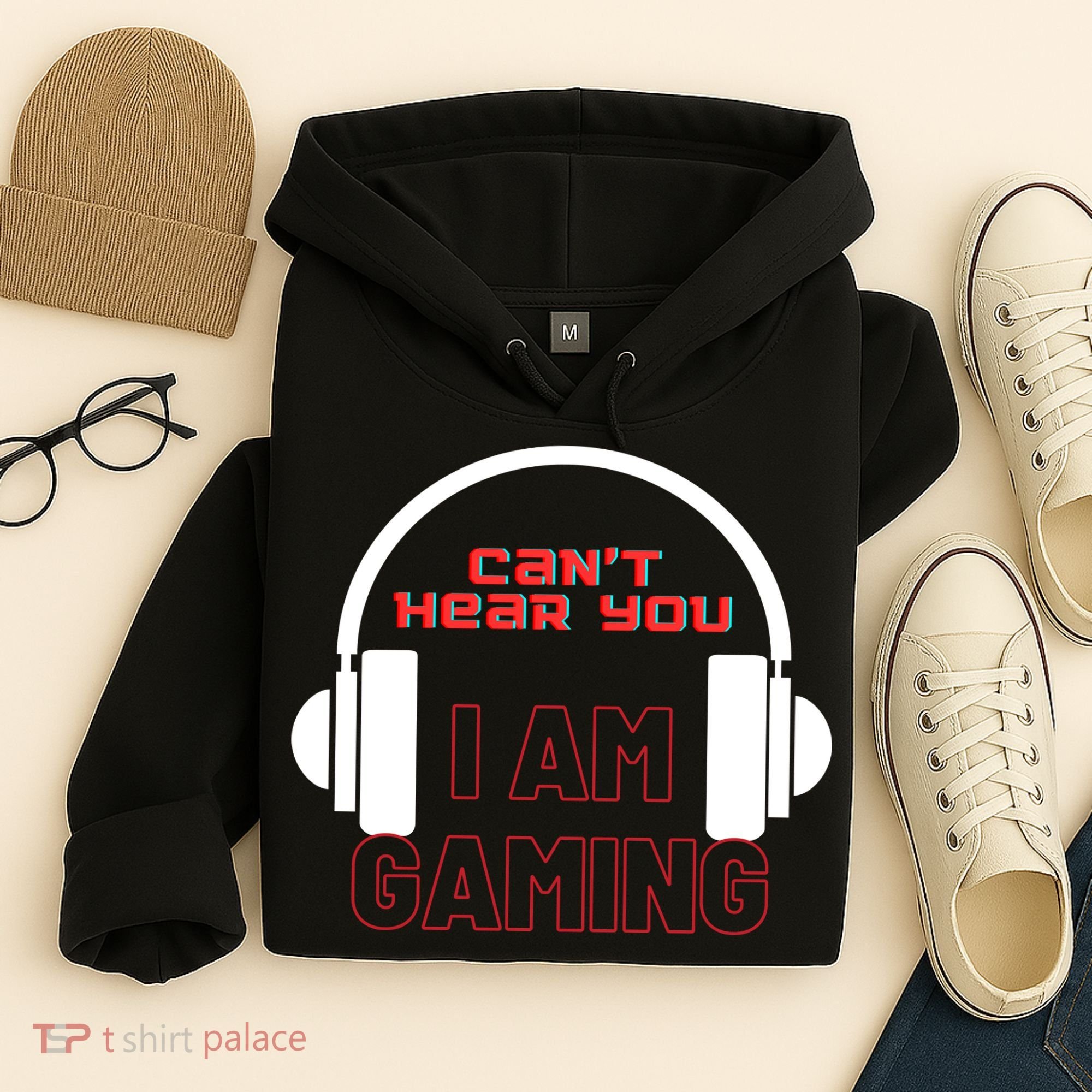 Funny Gamer Headset I Can't Hear You I'm Gaming Hoodie